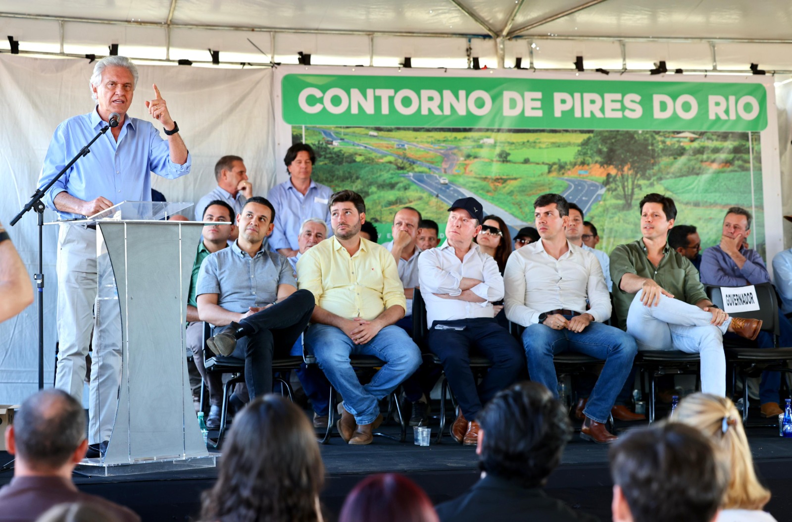 Caiado inaugura contorno viário Oeste da GO-330, em Pires do Rio