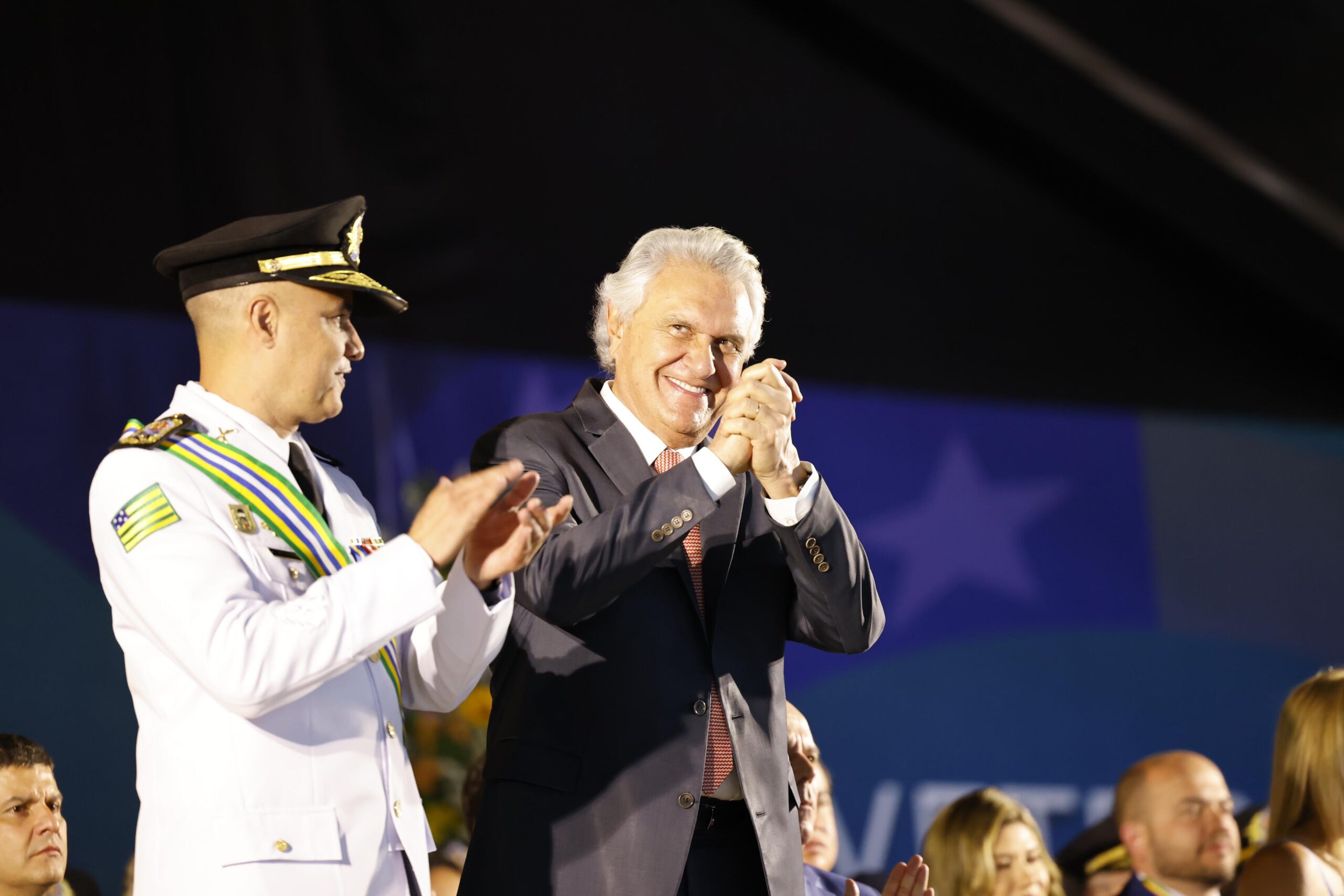 Caiado exalta PM de Goiás como a melhor do Brasil em evento de aniversário da corporação