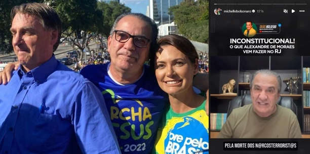 Michelle usa Malafaia contra Moraes ao defender matança no Rio
