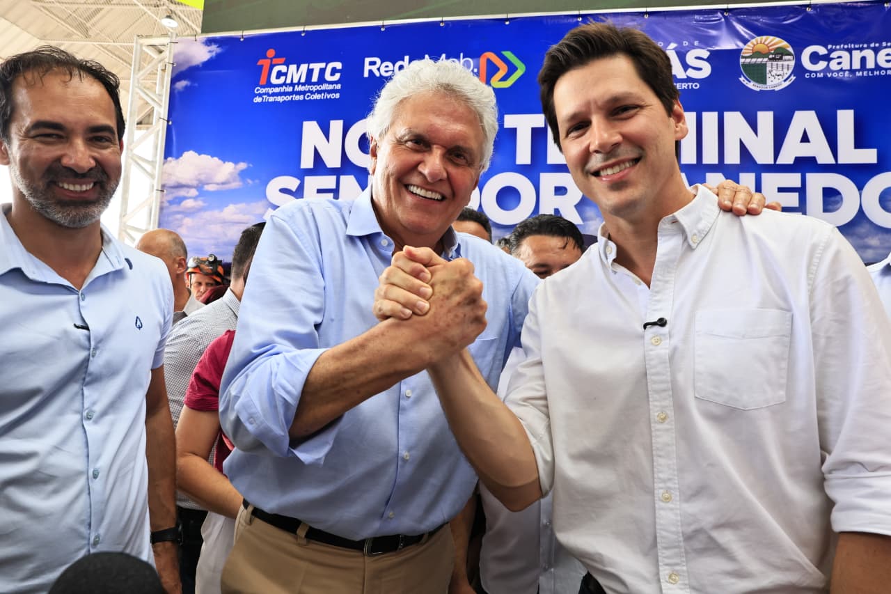 Caiado e Daniel inauguram novo Terminal de Senador Canedo 