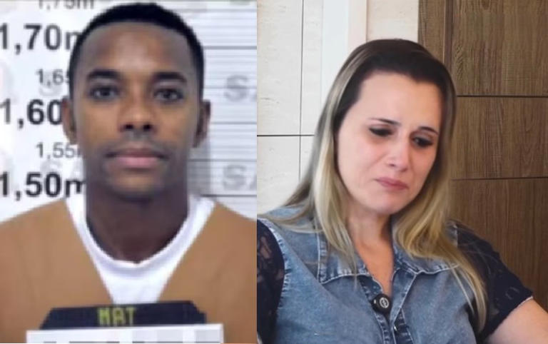 Esposa de Robinho mantém fidelidade absoluta e o visita semanalmente