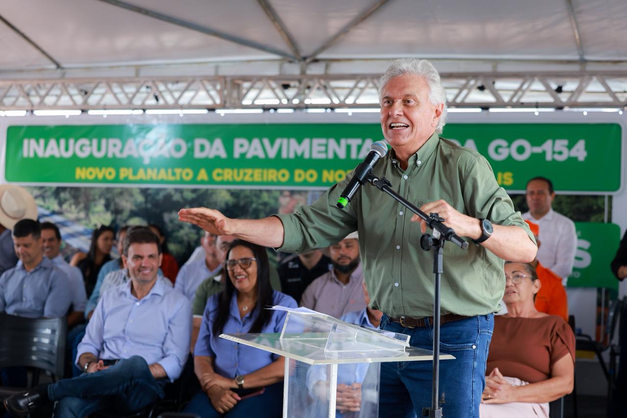Caiado conclui 100% de integração asfáltica com pavimentação da GO-154 em Bonópolis