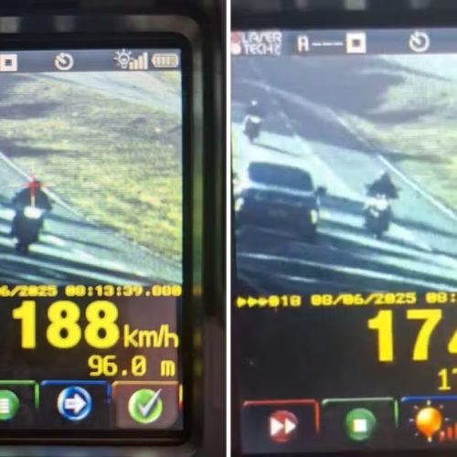 Motociclista é flagrado a quase 190 quilômetros por hora na BR-060