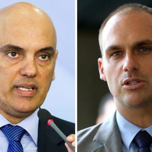 Eduardo Bolsonaro ataca Moraes  e diz: “Ele não é macho;  Moraes é um frouxo”
