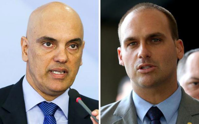 Eduardo Bolsonaro ataca Moraes  e diz: “Ele não é macho;  Moraes é um frouxo”