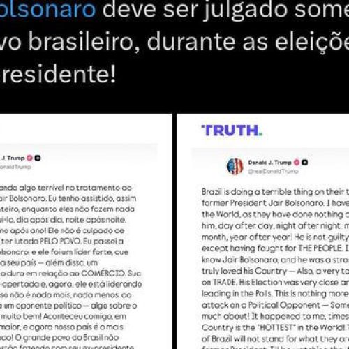 Candidato a presidente (Tarcísio )aplaude quem ameaça o Brasil