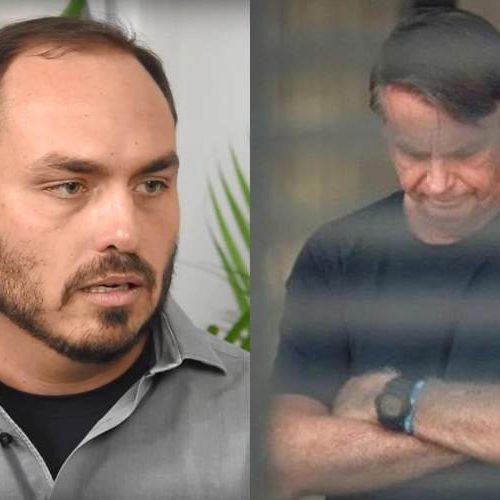 Carlos Bolsonaro visita o pai e lamenta: “O velho está magro”