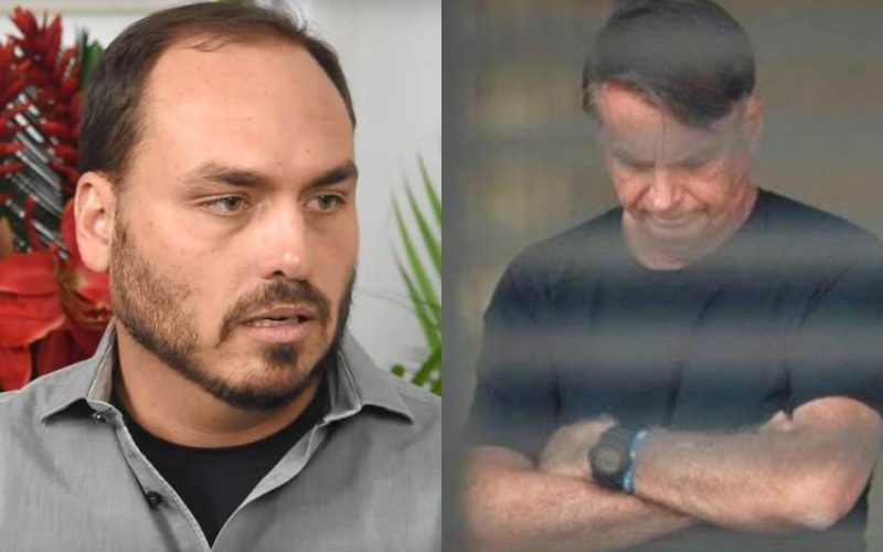 Carlos Bolsonaro visita o pai e lamenta: “O velho está magro”
