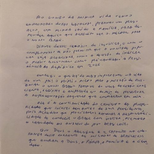 Bolsonaro: ‘Entrego o mais importante para um pai, o próprio filho, para resgatar o Brasil’