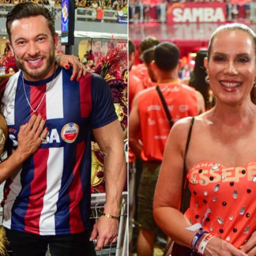 Famosos assistem à 2ª noite de desfiles do Grupo Especial em SP