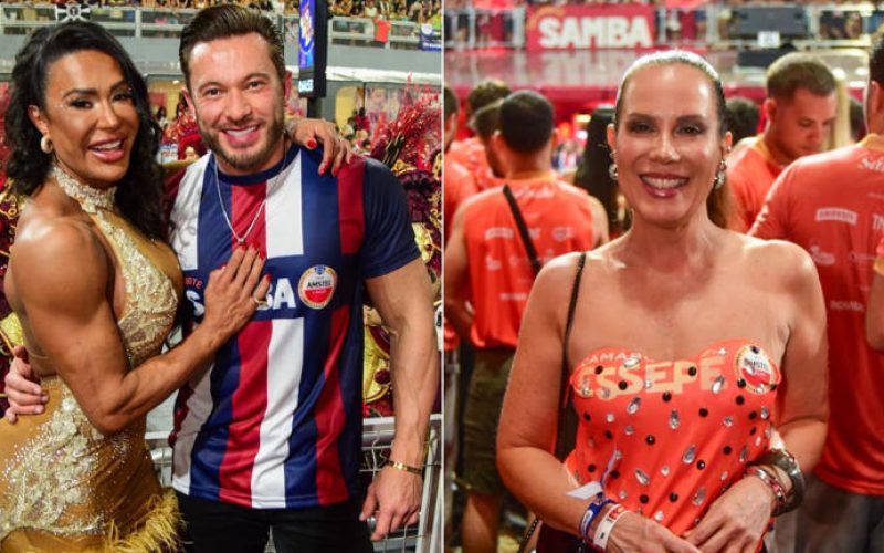 Famosos assistem à 2ª noite de desfiles do Grupo Especial em SP