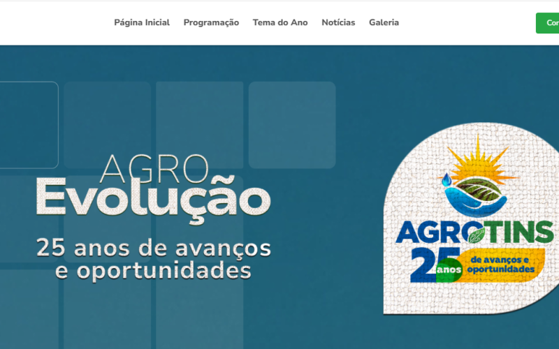 Governo do Tocantins lança portal digital oficial da Agrotins 25 anos com informações completas sobre a feira