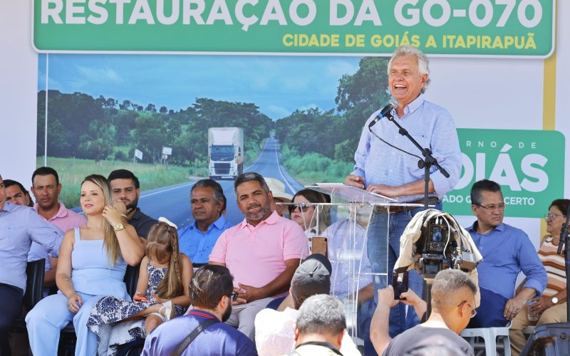 Caiado entrega revitalização da GO-070, entre cidade de Goiás e Itapirapuã