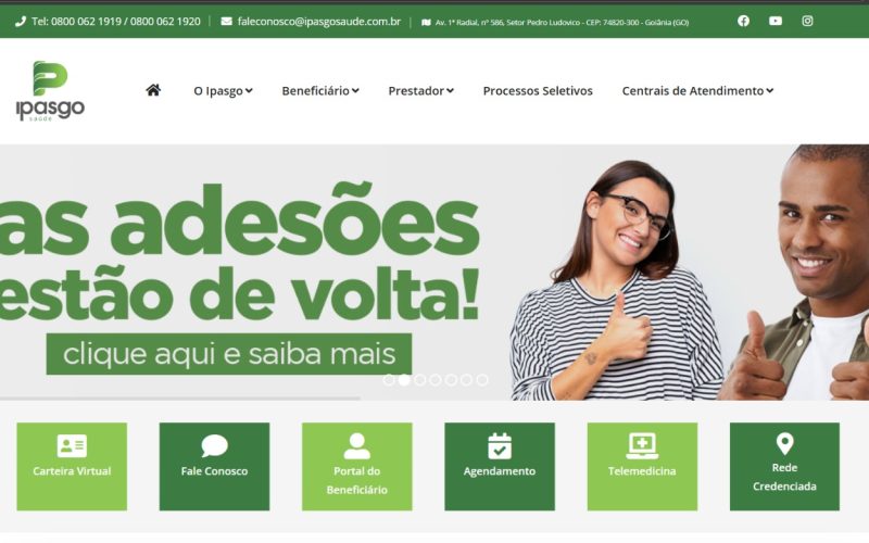 Ipasgo Saúde lança novo site com foco em serviços aos beneficiários
