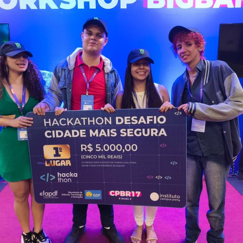 Equipe da Escola do Futuro de Goiás vence desafio de inovação na Campus Party Brasília