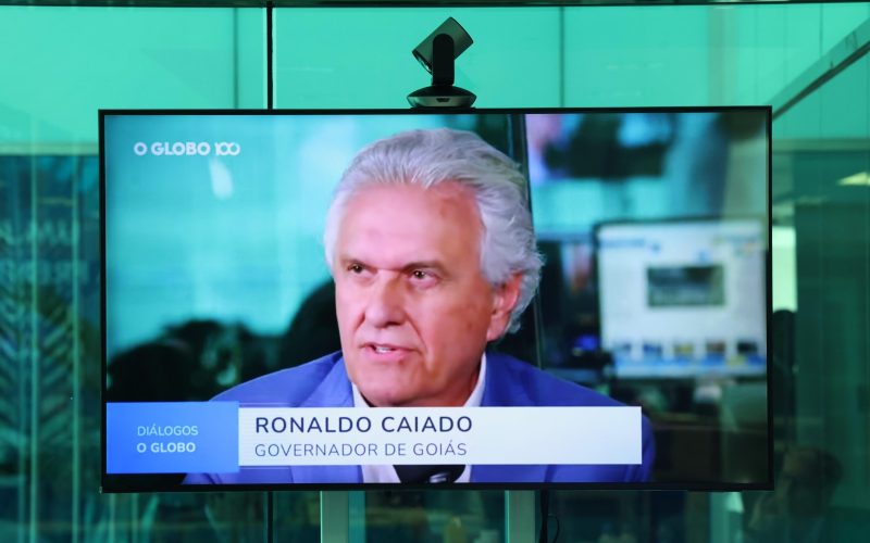 Caiado apresenta avanços de Goiás em segurança, educação e sustentabilidade no “Diálogos – O Globo 100 anos”