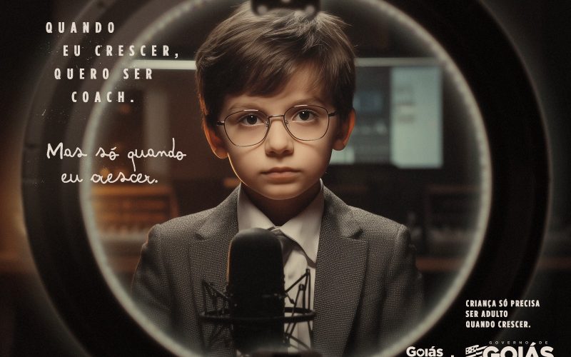 Campanha publicitária do Governo de Goiás alerta sobre adultização de crianças