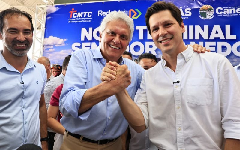 Caiado e Daniel inauguram novo Terminal de Senador Canedo 