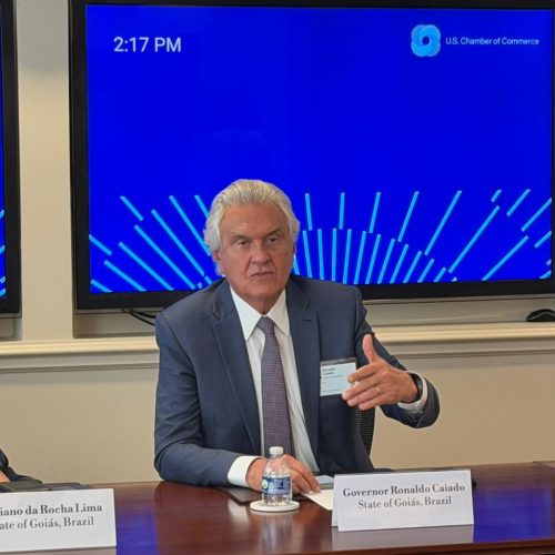 Caiado debate parcerias sobre terras raras com número 2 da diplomacia dos EUA