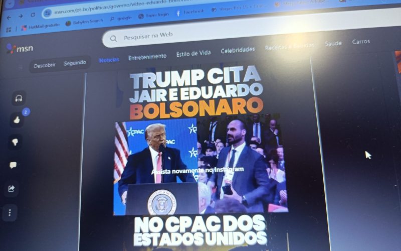  Eduardo Bolsonaro celebra após ter família elogiada por Trump: “Mande um ‘oi’ para seu pai”