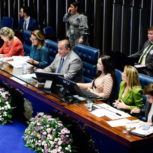 Presidente em exercício do Senado, Eduardo Gomes abre sessão que homenageia  personalidades femininas com o Diploma Bertha Lutz