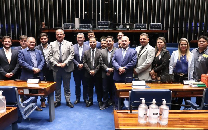 Senador Eduardo Gomes recebe Amélio Cayres e prefeitos tocantinenses para tratar de demandas municipais