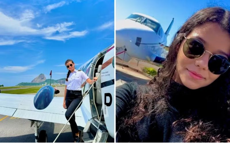 Veja quem é a piloto de 23 anos que fez pouso após falha no avião que levava Lívia Andrade