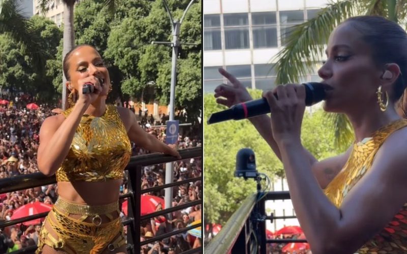 Anitta para bloco após furto e dispara: ‘Favelada também sou’