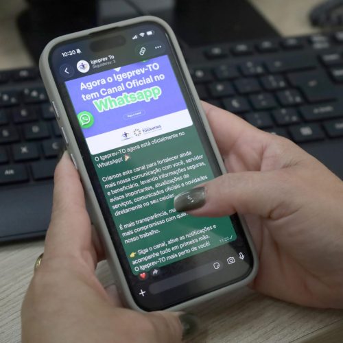 O Igeprev/TO lançou oficialmente seu canal institucional no WhatsApp