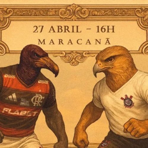 Flamengo desrespeita Corinthians em arte pré-jogo