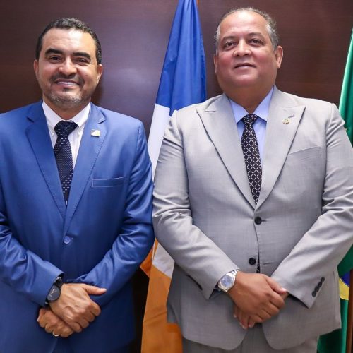 Senador Eduardo Gomes recebe o governador do Tocantins Wanderlei Barbosa