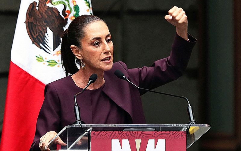 A fantástica presidente mexicana Claudia Sheinbaum dirige-se a Trump