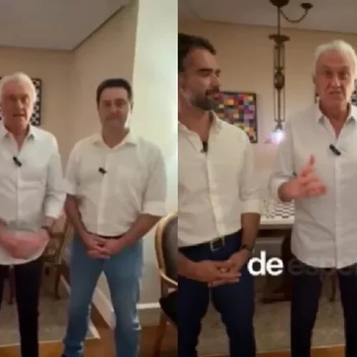 Ao lado de Leite e Ratinho Jr., Caiado anuncia ida ao PSD: “Passo adiante”