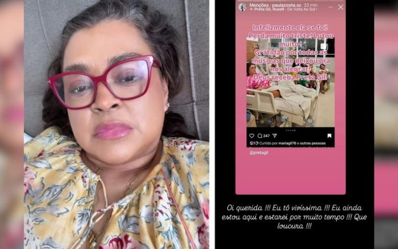 Preta Gil desmente boato de morte