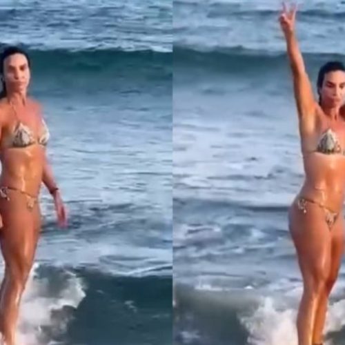Ivete Sangalo mostra habilidade no surf