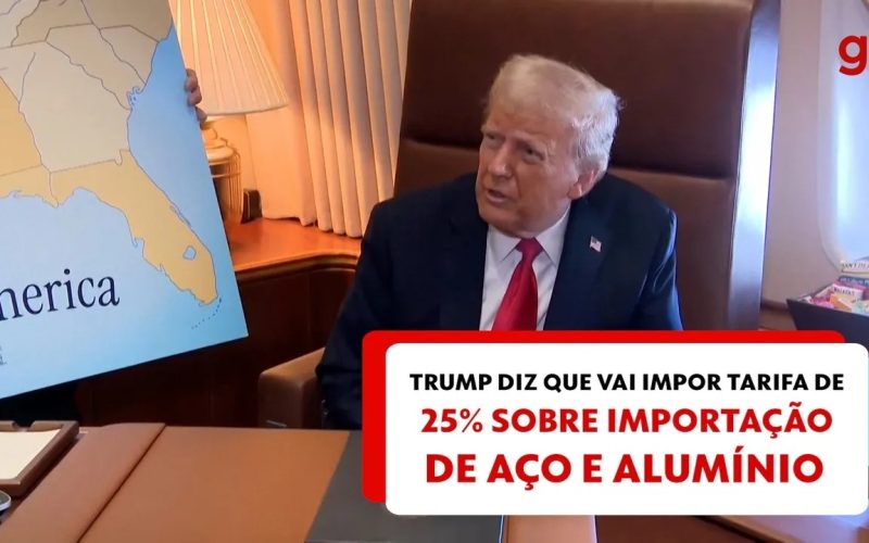 Trump deve anunciar nesta segunda tarifa de 25% sobre aço e alumínio