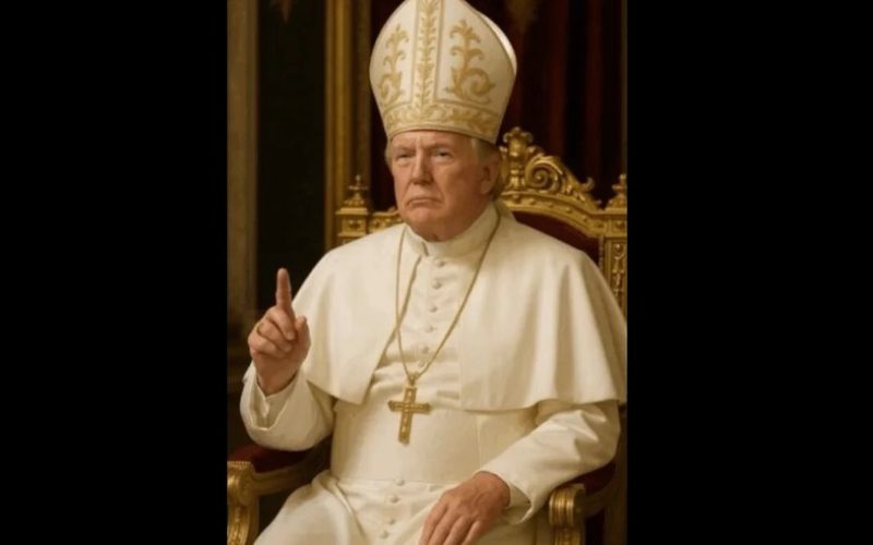 Trump posta foto vestido de Papa