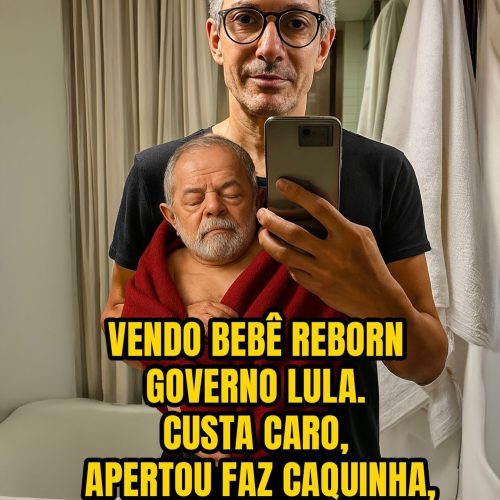 Zema  é criticado por brincar com bebê reborn (renascido)  de Lula